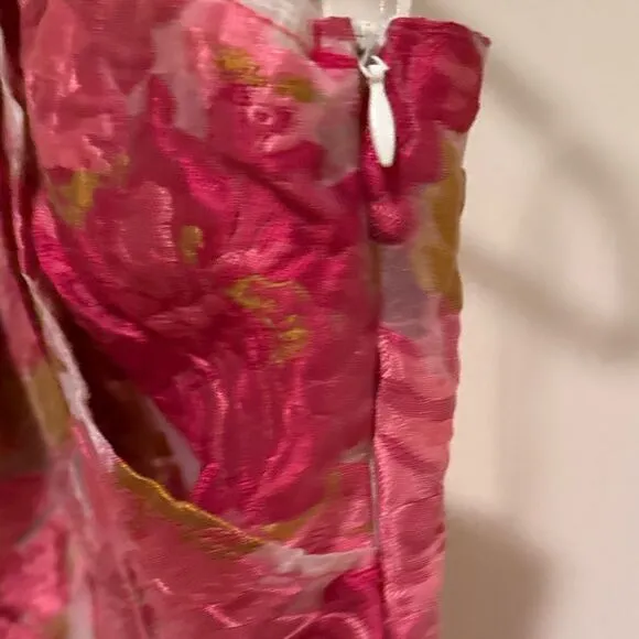 EUC Showpo Hailey Mini Dress One Shoulder Dress in Pink Floral