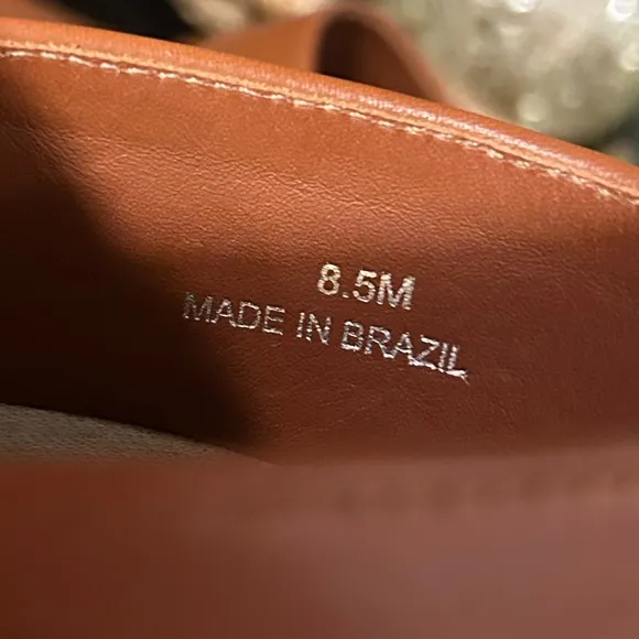 Everlane Brown Leather Wooden heel Clogs Size 8.5