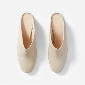 Everlane Day Heel Suede Mules Bone 5.5