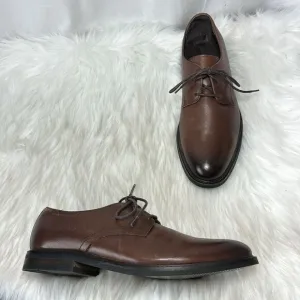 Express Cognac Brown Leather Ombre Toe Oxfords Sz 10