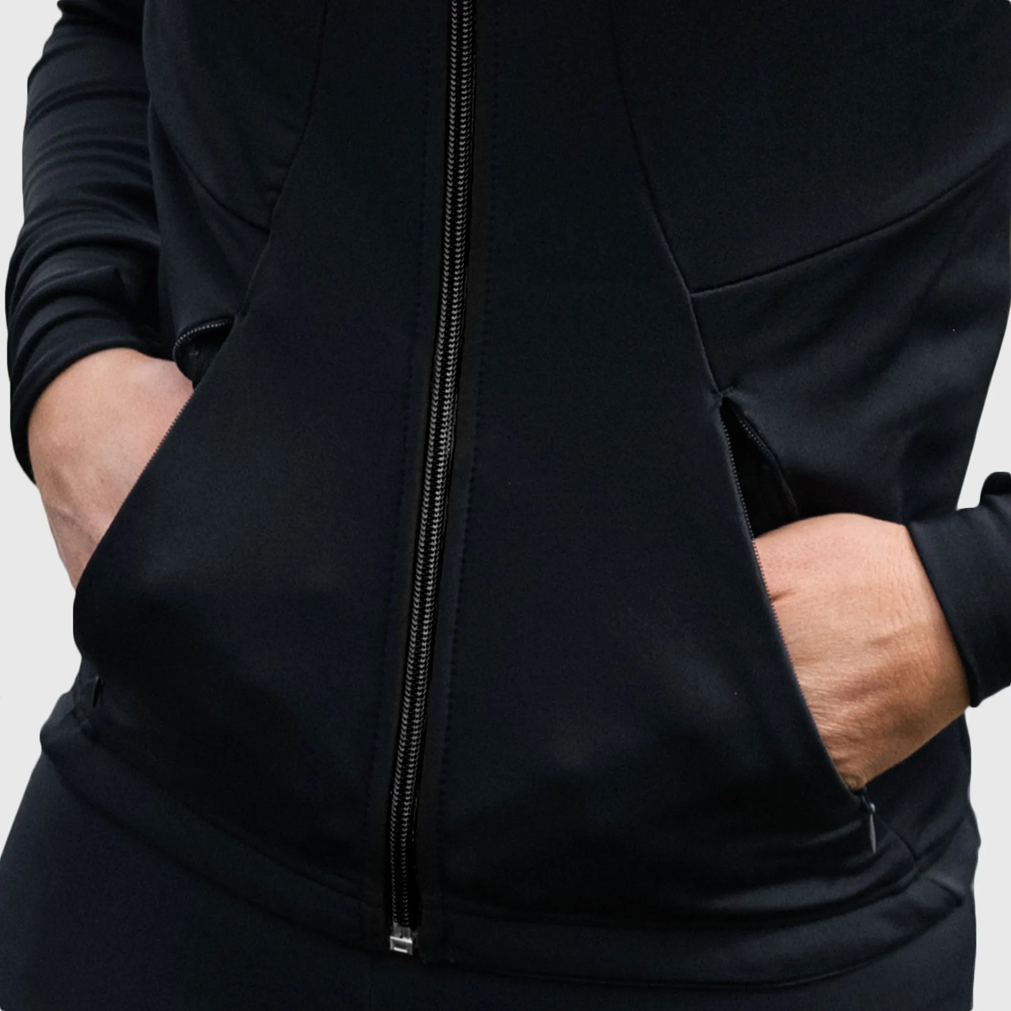 Fdx Men's & Boy's Set Arch Thermal Roubaix Long Sleeve Cycling Jersey & Cargo Bib Tights - Black