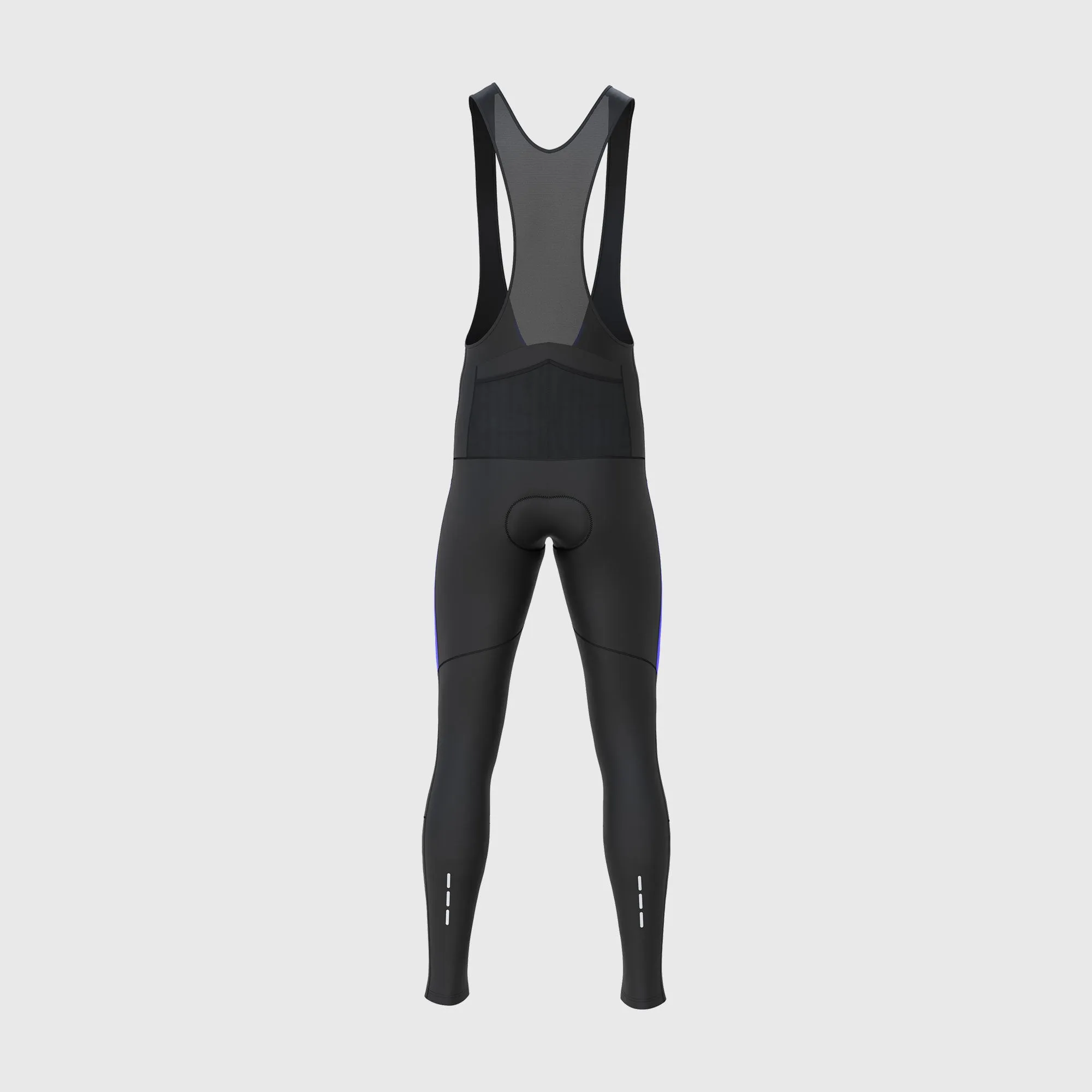 Fdx Men's & Boy's Set Arch Thermal Roubaix Long Sleeve Cycling Jersey & Cargo Bib Tights - Blue