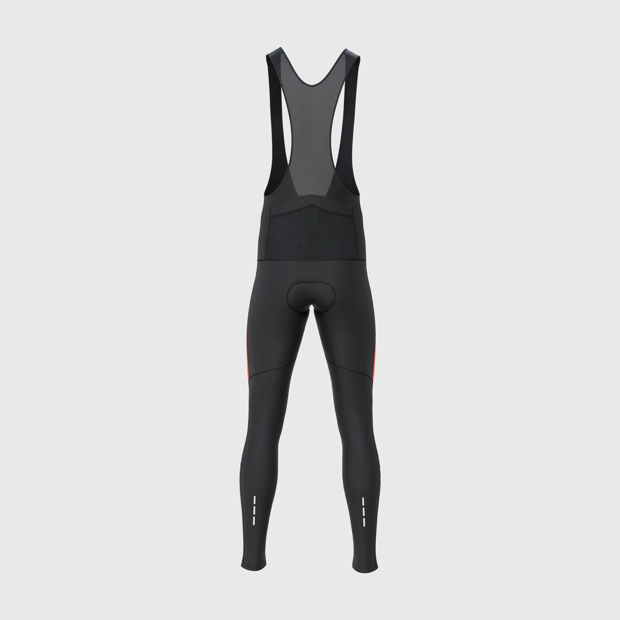Fdx Men's & Boy's Set Arch Thermal Roubaix Long Sleeve Cycling Jersey & Cargo Bib Tights - Red