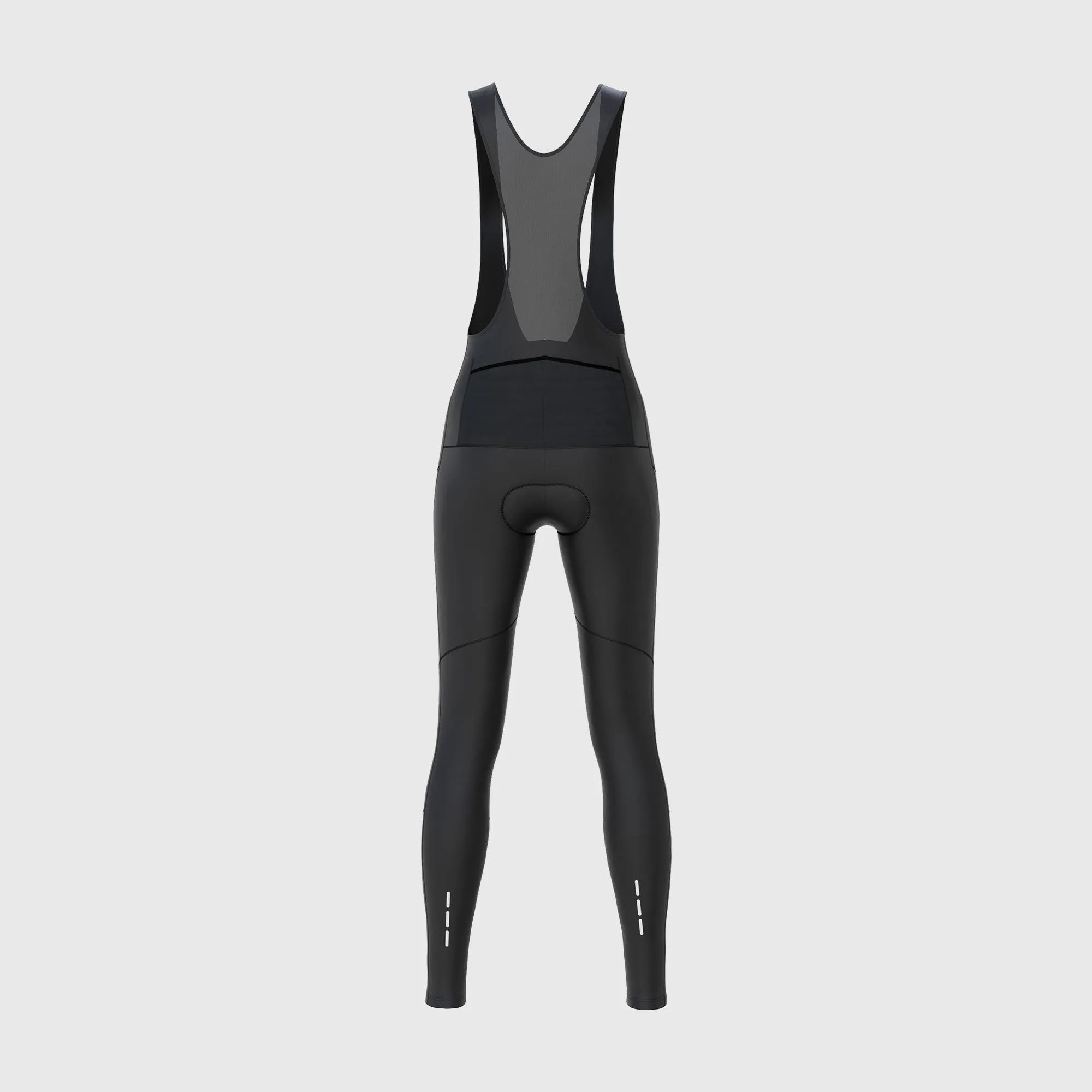 Fdx Women's & Girl's Set Arch Thermal Roubaix Long Sleeve Cycling Jersey & Cargo Bib Tights - Black