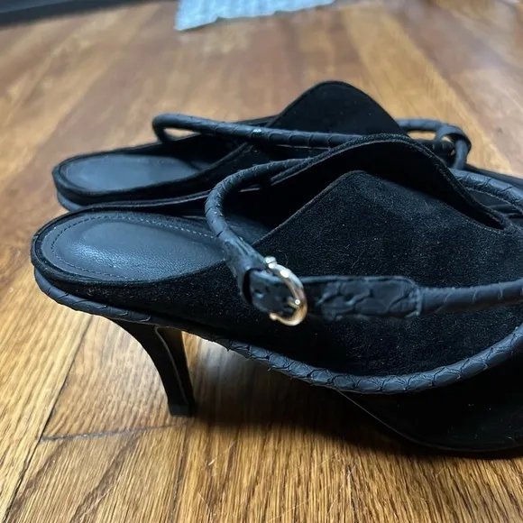 FERRAGAMO Cygnus Suede Mules Size 6