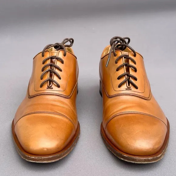 Ferragamo Men’s Lace Up Fermin Oxfords Dress Dark Leather Shoes 10.5 US Men's