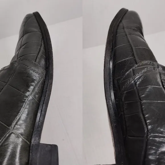 Florsheim Barletta Men's Gray Crocodile Alligator Print Dress Oxfords Size 9.5D