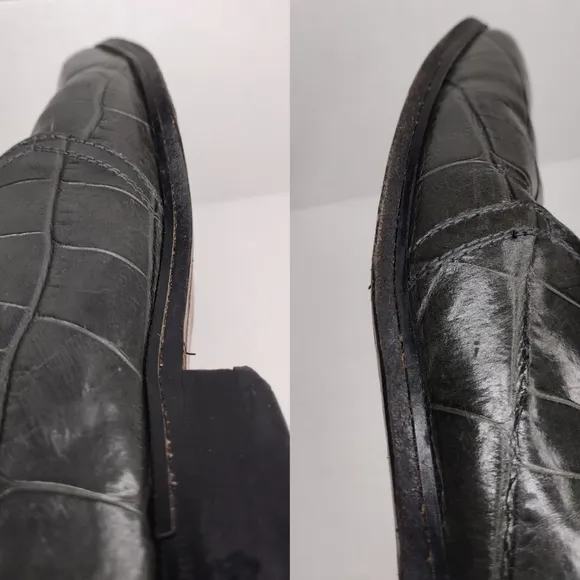 Florsheim Barletta Men's Gray Crocodile Alligator Print Dress Oxfords Size 9.5D