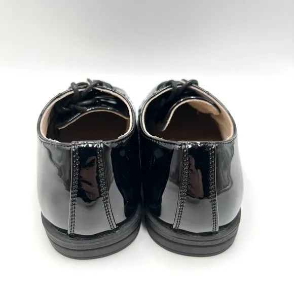 Florsheim Boys Kids Reveal Ox Jr Black Patent Oxfords Dress Shoes Youth 13M NEW