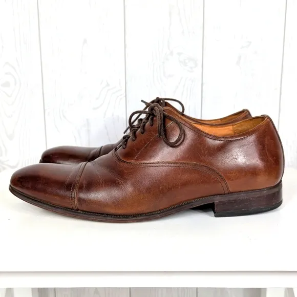 Florsheim Brown Leather Dress Shoes Men's Size 8D Oxford Cap Toe Shoes