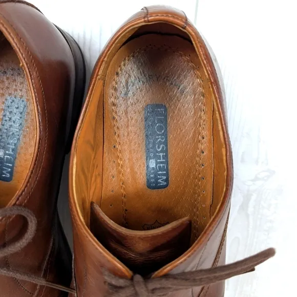 Florsheim Brown Leather Dress Shoes Men's Size 8D Oxford Cap Toe Shoes