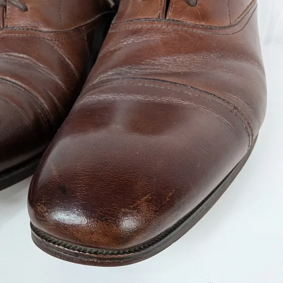 Florsheim Brown Leather Dress Shoes Men's Size 8D Oxford Cap Toe Shoes