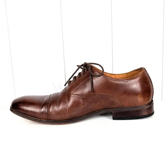 Florsheim Brown Leather Dress Shoes Men's Size 8D Oxford Cap Toe Shoes