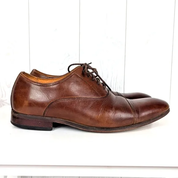 Florsheim Brown Leather Dress Shoes Men's Size 8D Oxford Cap Toe Shoes
