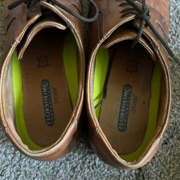 Florsheim Mens Midtown Cap Toe Oxford Dress Shoes 12138-221, Cognac Size 9.5D