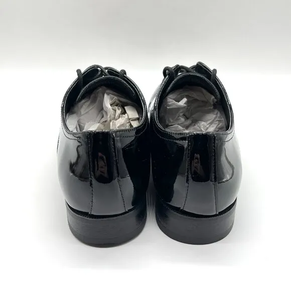 Florsheim Mens Size 7 Tuxedo Plain Toe Black Patent Leather Oxfords Dress Shoes