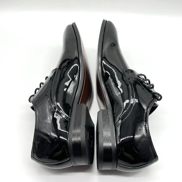 Florsheim Mens Size 7 Tuxedo Plain Toe Black Patent Leather Oxfords Dress Shoes