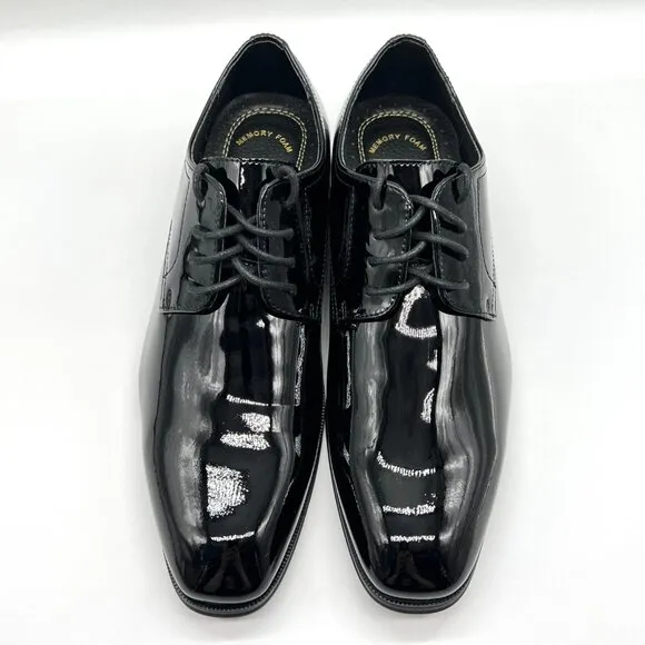 Florsheim Mens Size 7 Tuxedo Plain Toe Black Patent Leather Oxfords Dress Shoes
