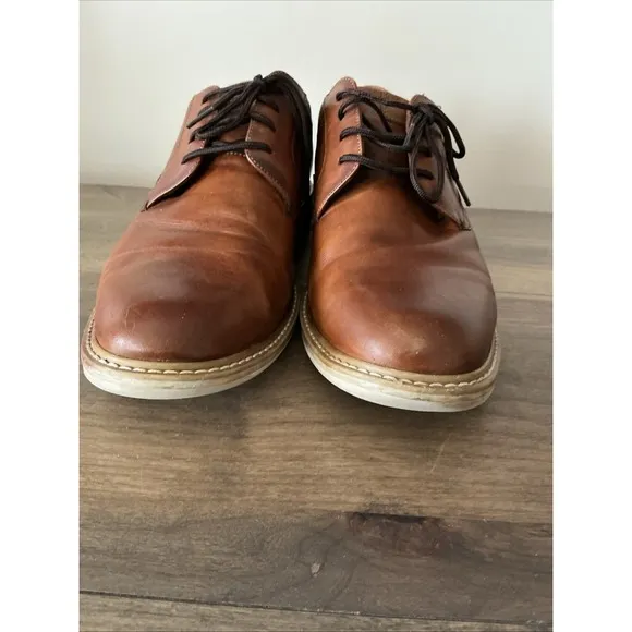 Florsheim Norwalk Plain-Toe Oxfords, Size 12M Cognac
