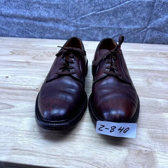 Florsheim Shoes Oxfords Mens 11B Brown Imperial Leather Original Sole 93603 VTG