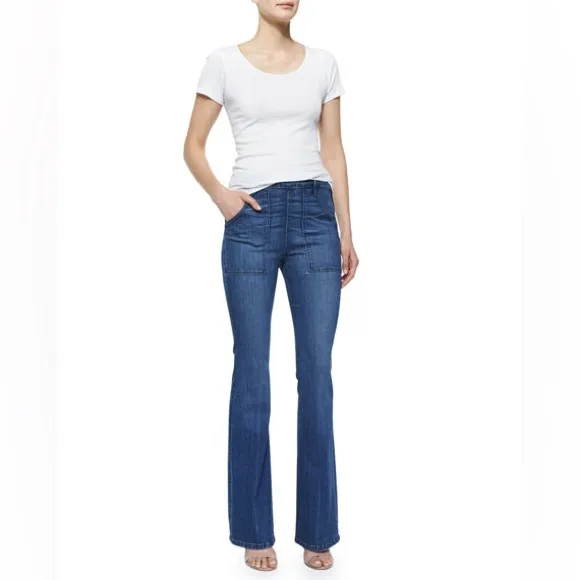 Frame Denim Cropped Le Flare de Francoise in Sunnyslope