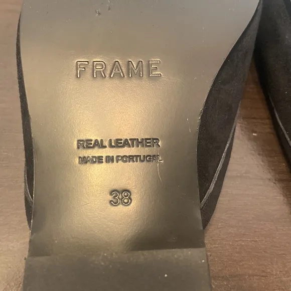 Frame Le Isle Black Suede Mules Size 38