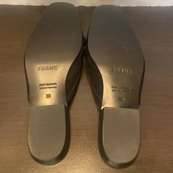 Frame Le Isle Black Suede Mules Size 38