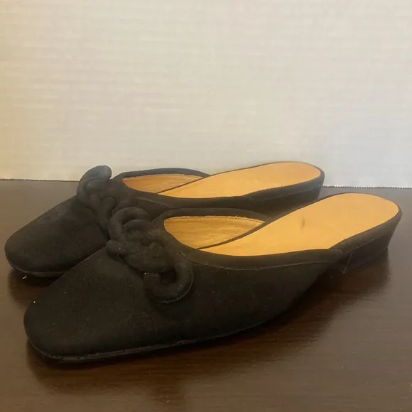 Frame Le Isle Black Suede Mules Size 38