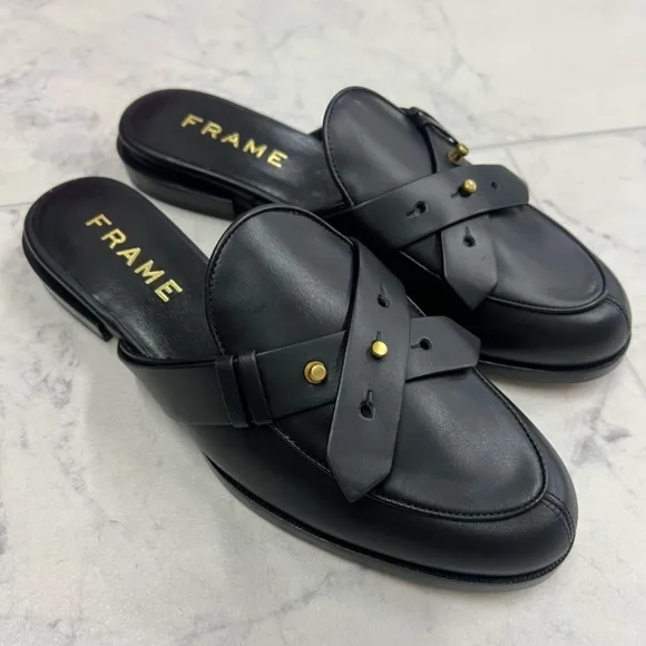FRAME Le Sweetzer Slides Loafer Black 11/42
