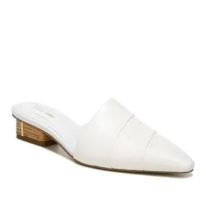 FRANCO SARTO Oasis Womens Leather Almond Toe Mules In White
