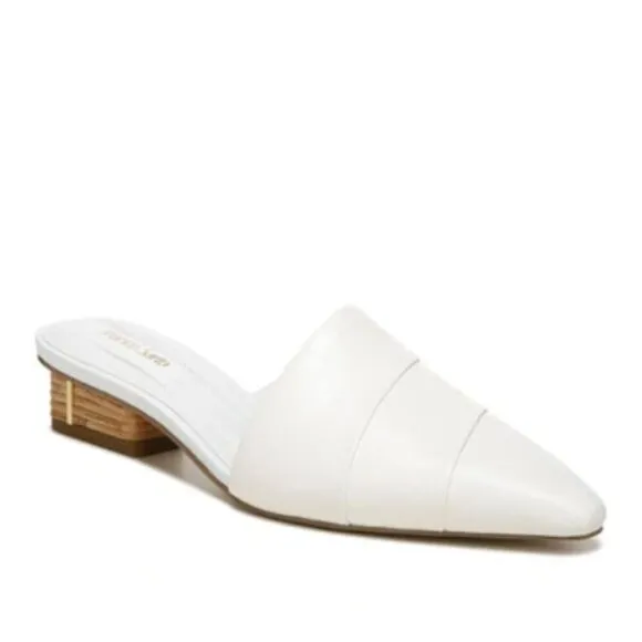 FRANCO SARTO Oasis Womens Leather Almond Toe Mules In White