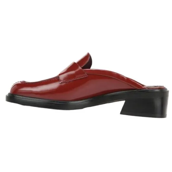 Franco Sarto Women’s Georgie Square Toe Mules in the Size 9M in Claret Color