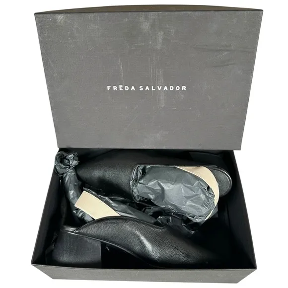 FREDA SALVADOR Ola Leather Pointed Toe Mules