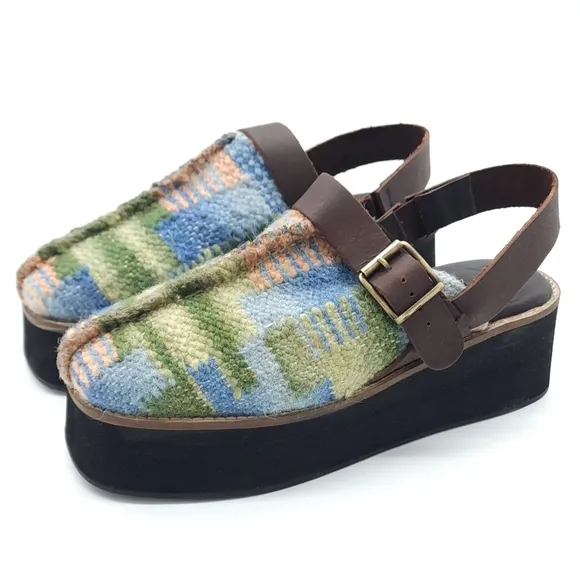 Free People Astrid Clog Platform Mule Stargazer Boho Slingback Women's Size 8.5
