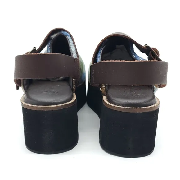 Free People Astrid Clog Platform Mule Stargazer Boho Slingback Women's Size 8.5