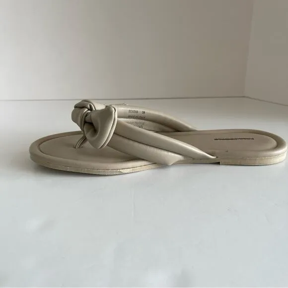FREE PEOPLE Bow Sandal Brynn Gray Tan Neutral
