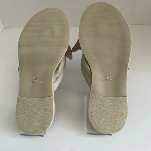 FREE PEOPLE Bow Sandal Brynn Gray Tan Neutral