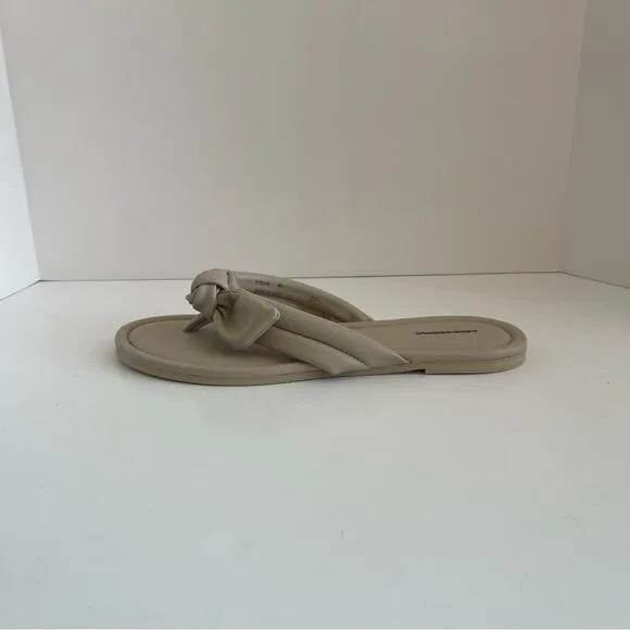 FREE PEOPLE Bow Sandal Brynn Gray Tan Neutral