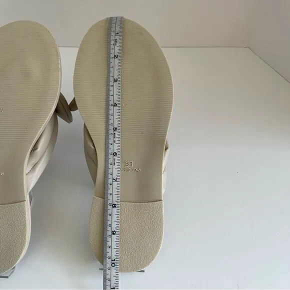 FREE PEOPLE Bow Sandal Brynn Gray Tan Neutral