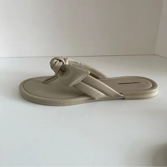 FREE PEOPLE Bow Sandal Brynn Gray Tan Neutral