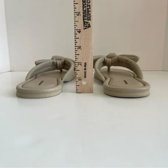 FREE PEOPLE Bow Sandal Brynn Gray Tan Neutral