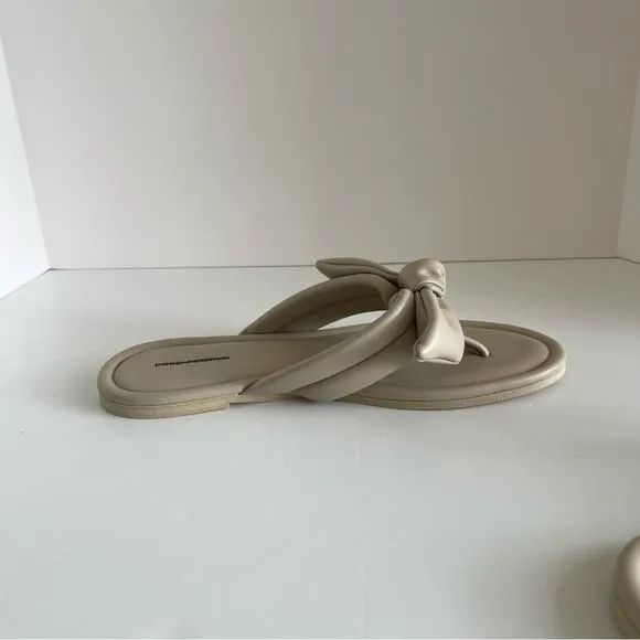 FREE PEOPLE Bow Sandal Brynn Gray Tan Neutral