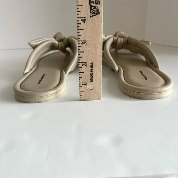 FREE PEOPLE Bow Sandal Brynn Gray Tan Neutral