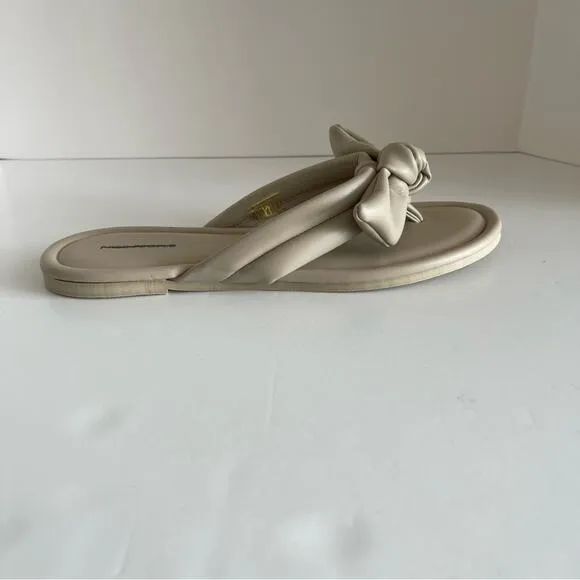 FREE PEOPLE Bow Sandal Brynn Gray Tan Neutral