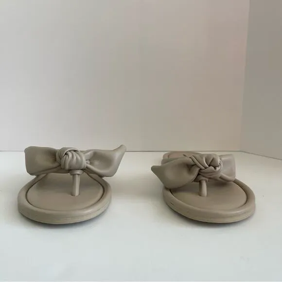 FREE PEOPLE Bow Sandal Brynn Gray Tan Neutral
