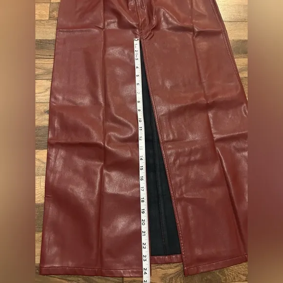 Free People City Slicker Vegan Maxi Skirt
