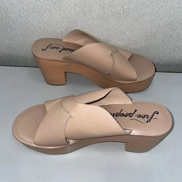 Free People Kora Platform Clogs Carrot Ginger Women’s Size 9 – New Without Box