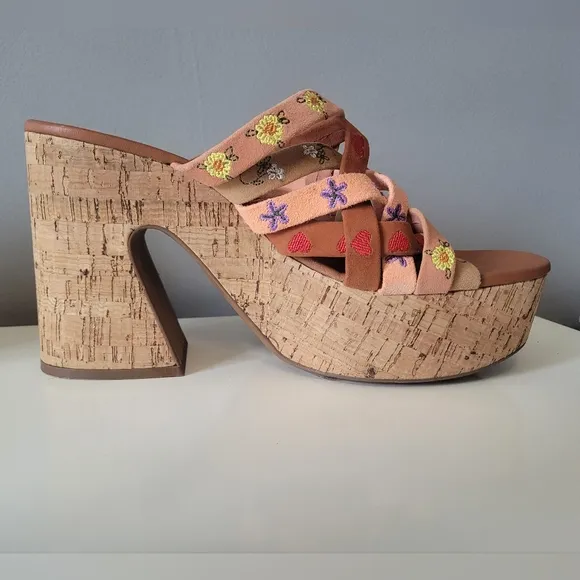 Free People Lisbon Platform Mules, BNWT, Size 41