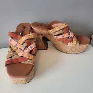 Free People Lisbon Platform Mules, BNWT, Size 41