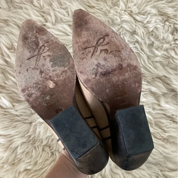 Free People Marfa Western Mules / Sand Dollar 36.5 6.5 US